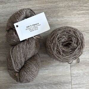 100% Alpaca Natural Brown Yarn